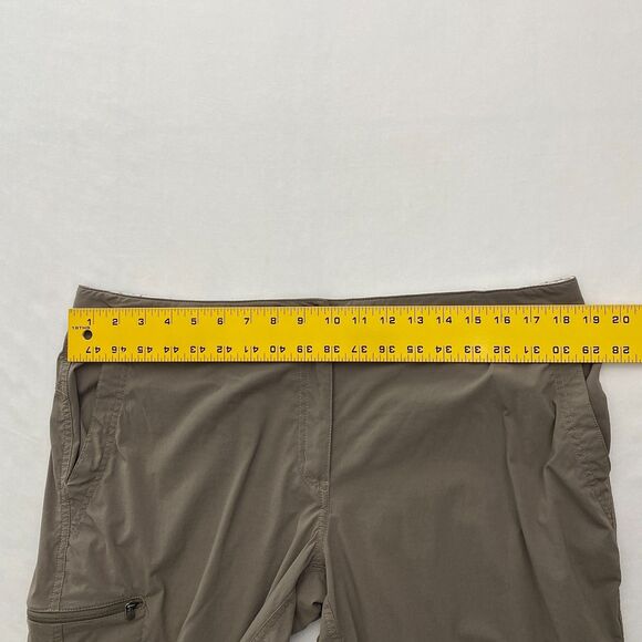 LL Bean Cargo Pants Lightweight Adjustable Waist Brown Gray Gorpcore Womens 16P - Picture 5 of 10